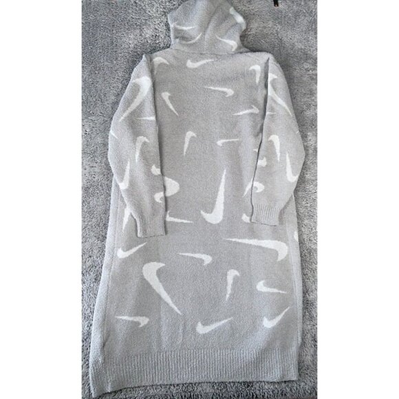 Nike Phoenix Cozy Boucle Long Knit Cardigan Size XS Women Grey FD4282-077 - Picture 2 of 6